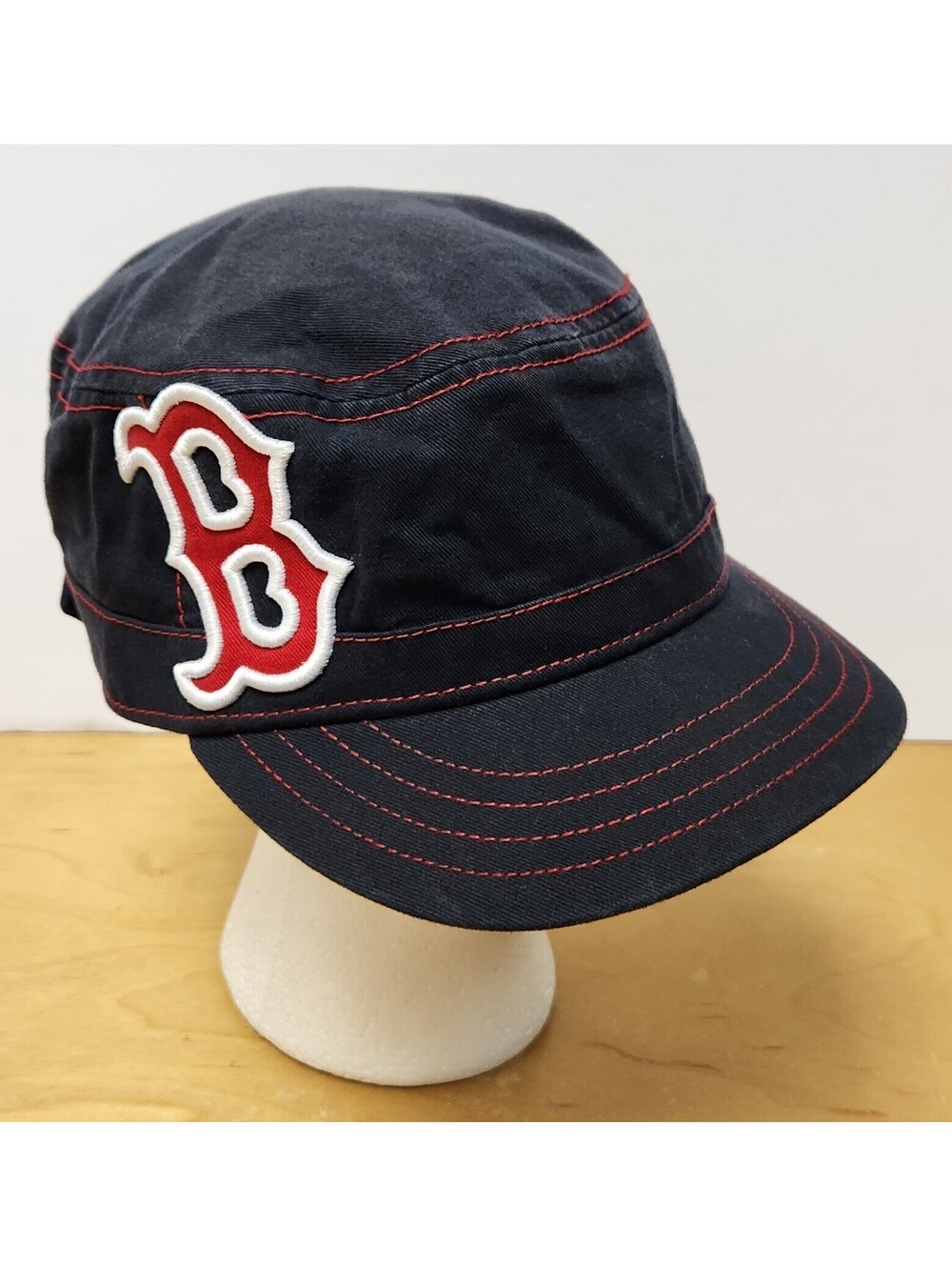 New Era Boston Red Sox Women's Military Cadet Cap Hat Navy Blue Red Stitching